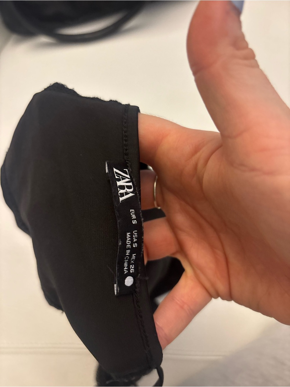 Zara Black Satin Lace Bralette - Picture 3 of 3